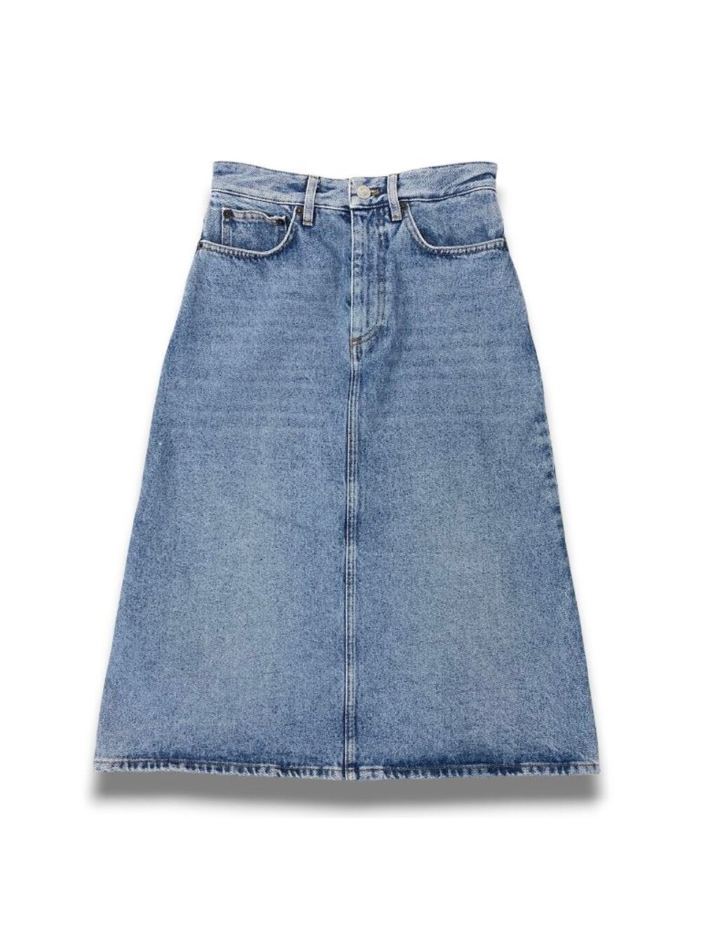 Balenciaga Denim Skirt Washed 34 Sizes Indigo Cotton
